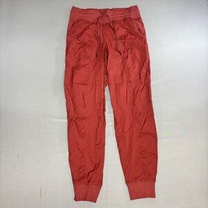 Lululemon Joggers Womens 6 Dance Studio Savannah Red High Rise Yoga Pants 28”